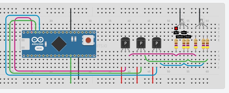 نحوه قرارگیری یک قطعه در breadboard