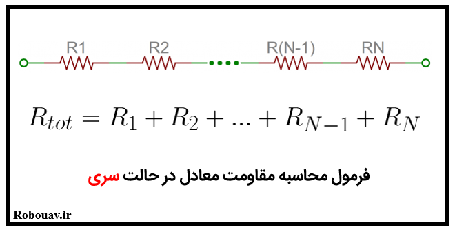 فرمول محاسبه مقاومت های سری