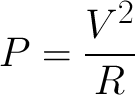 فرمول محاسبه توان با استفاده از ولتاژ و مقاومت