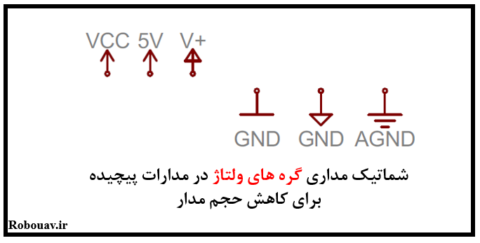 شماتیک نودهای ولتاژ در مدارهای الکتریکی