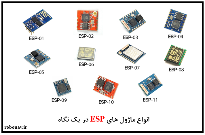 انواع ماژول های ESP - آموزش  ESP8266