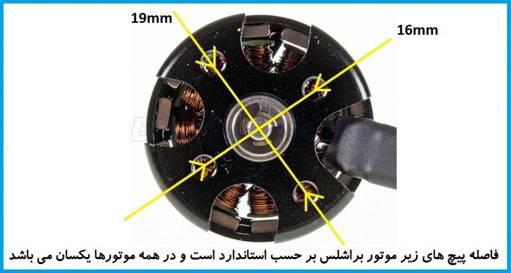 ابعاد موتور براشلس