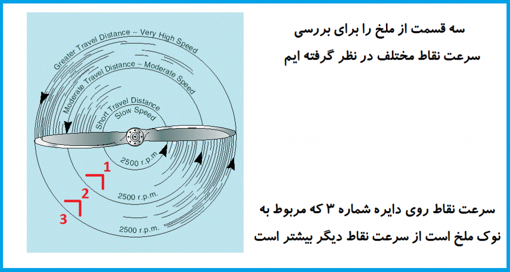 سرعت نقاط مختلف ملخ