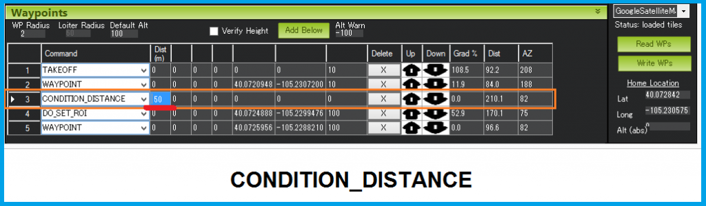 ايجاد ماموريت در ميشن پلنر با دستور CONDITION_DISTANCE
