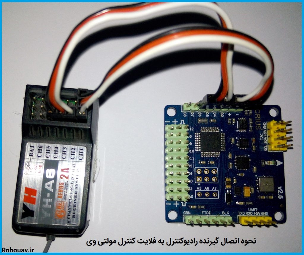 اتصال گیرنده رادیوکنترل به فلایت کنترل مولتی وی