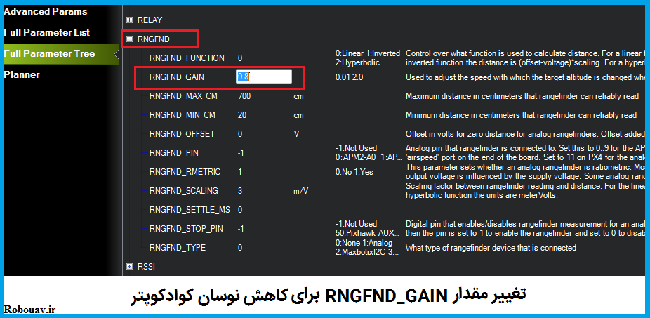 change range finder apm